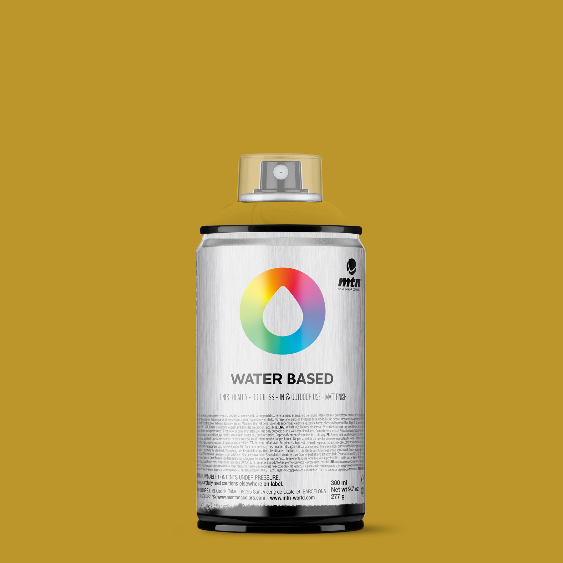 MTN Water Based 300ml Spray Paint - RV264 - Yellow Ochre (Jericho Yellow)