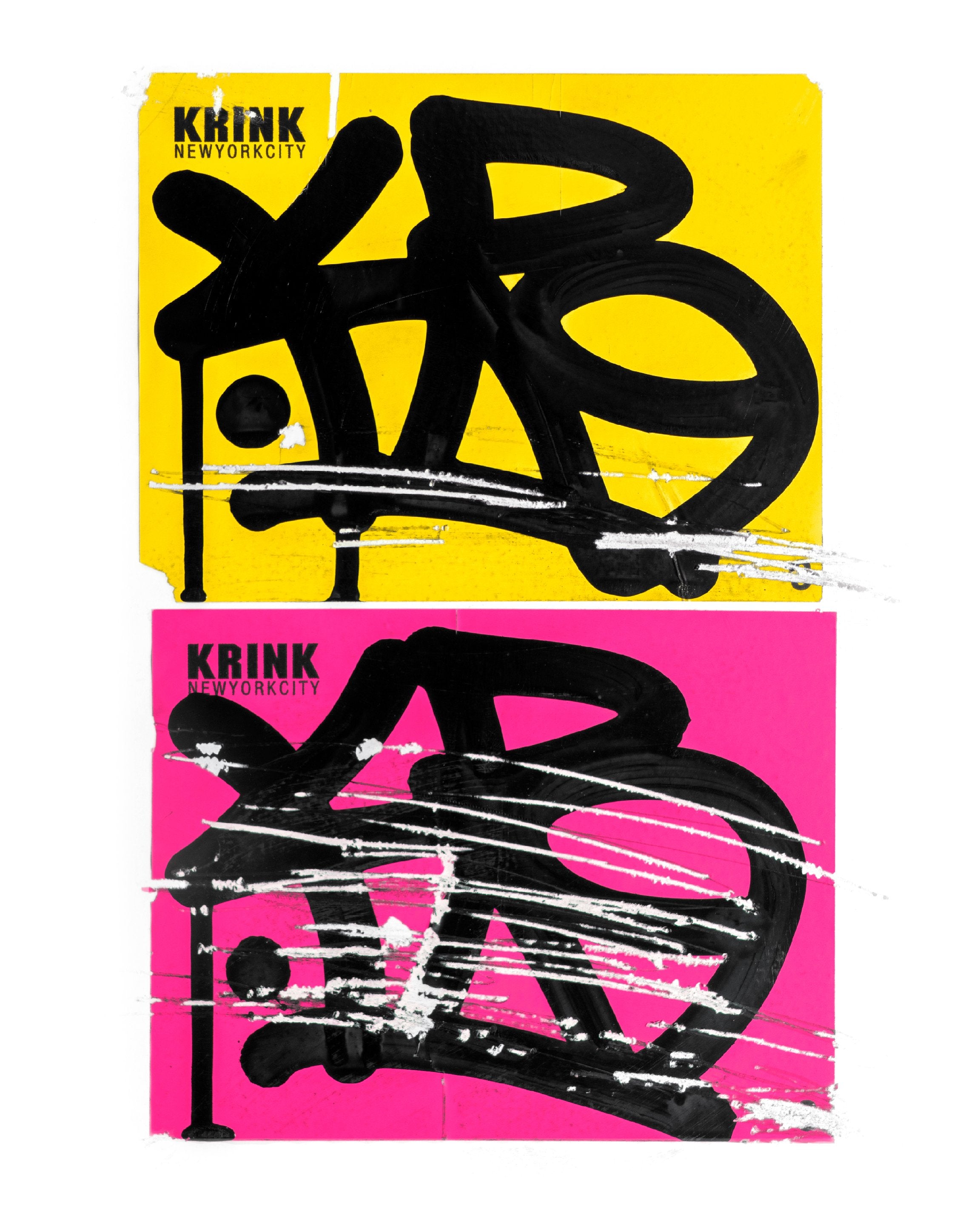 KRINK Super Permanent Stickers - Bright Yellow